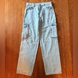 Zara Light Blue Cargo Jeans